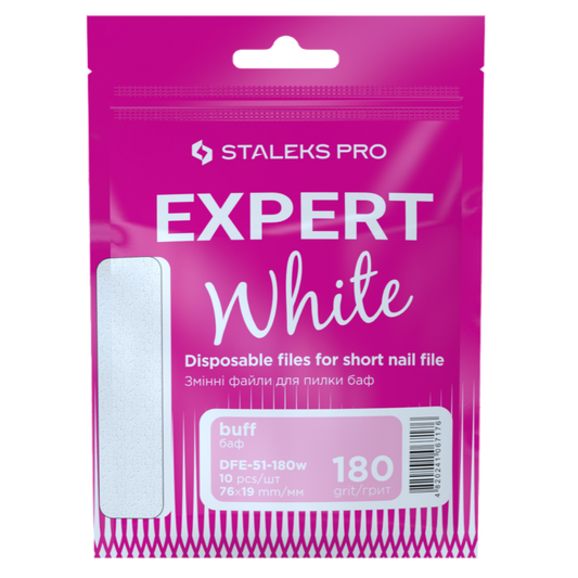 Disposable White Files For Short Nail File (10 Pcs) DFE-51 - STALEKS