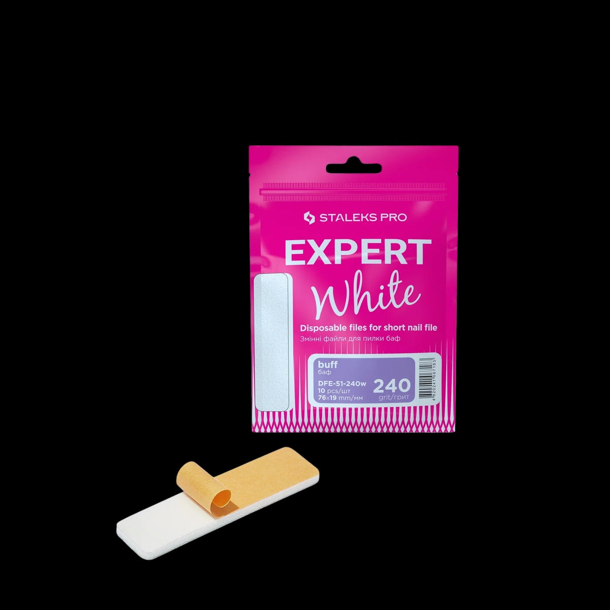 Disposable White Files For Short Nail File (10 Pcs) DFE-51 - STALEKS by kvadrat store