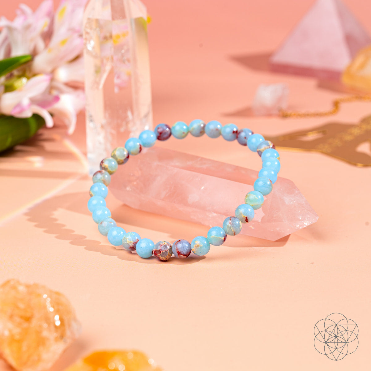 Empath’s Shield – Aqua Terra Jasper Bracelet | 6mm by Conscious Items