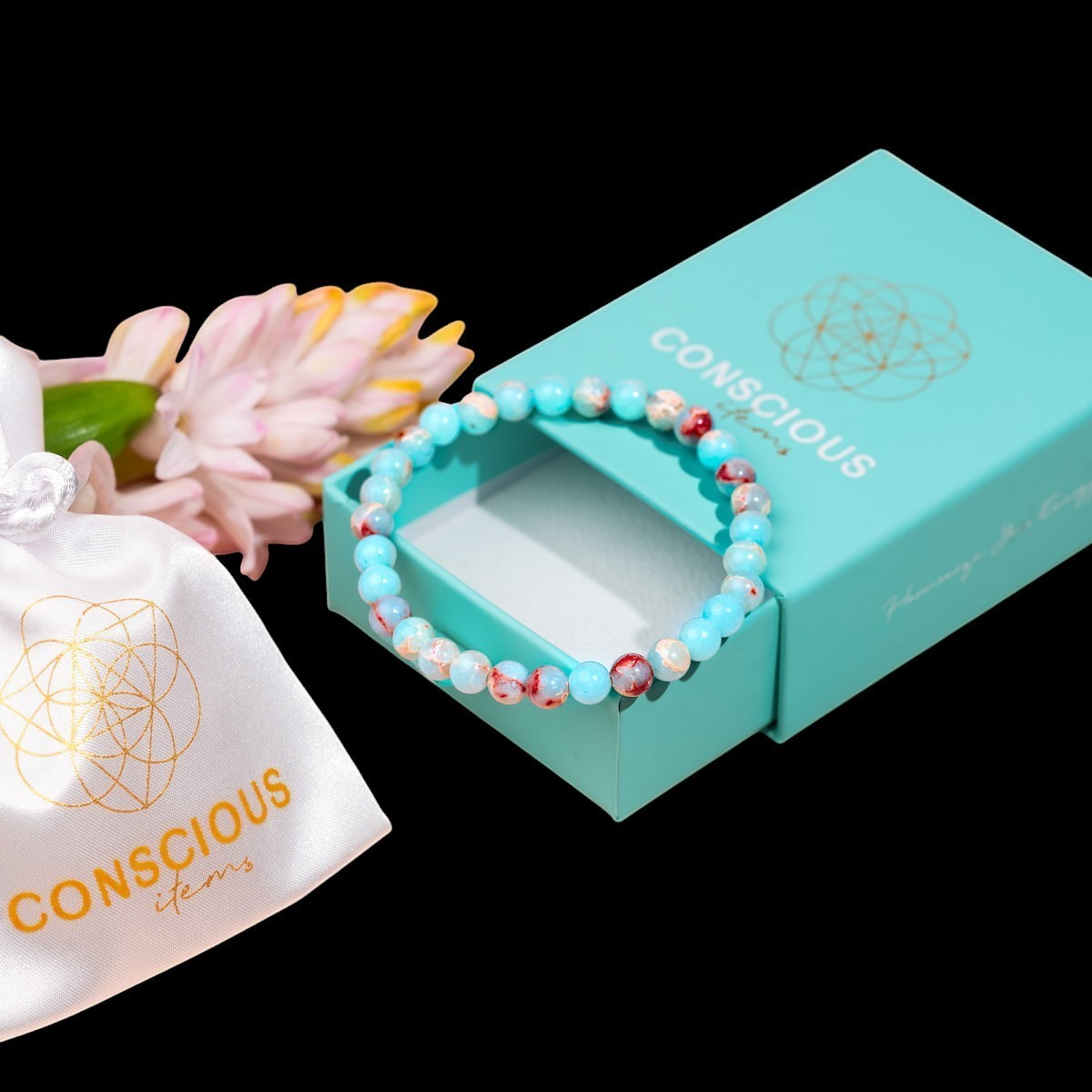 Empath’s Shield – Aqua Terra Jasper Bracelet | 6mm by Conscious Items