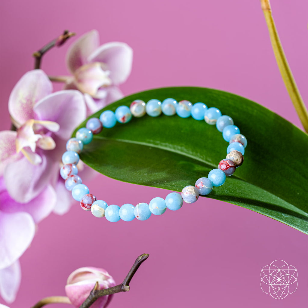 Empath’s Shield – Aqua Terra Jasper Bracelet | 6mm by Conscious Items