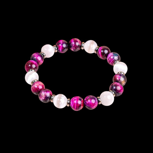 Shape Your Future – Pink Galaxy Tiger’s Eye Bracelet - AetherLux.Shop