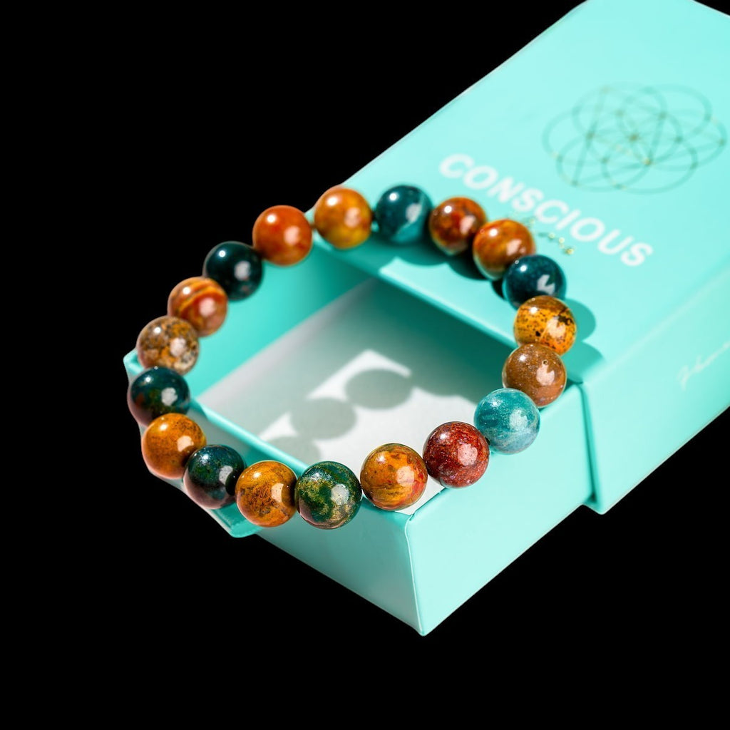 Quiet My Mind – Ocean Jasper Bracelet by Conscious Items