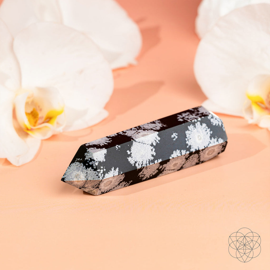 Spiritual Bodyguard - Snowflake Obsidian Point by Conscious Items
