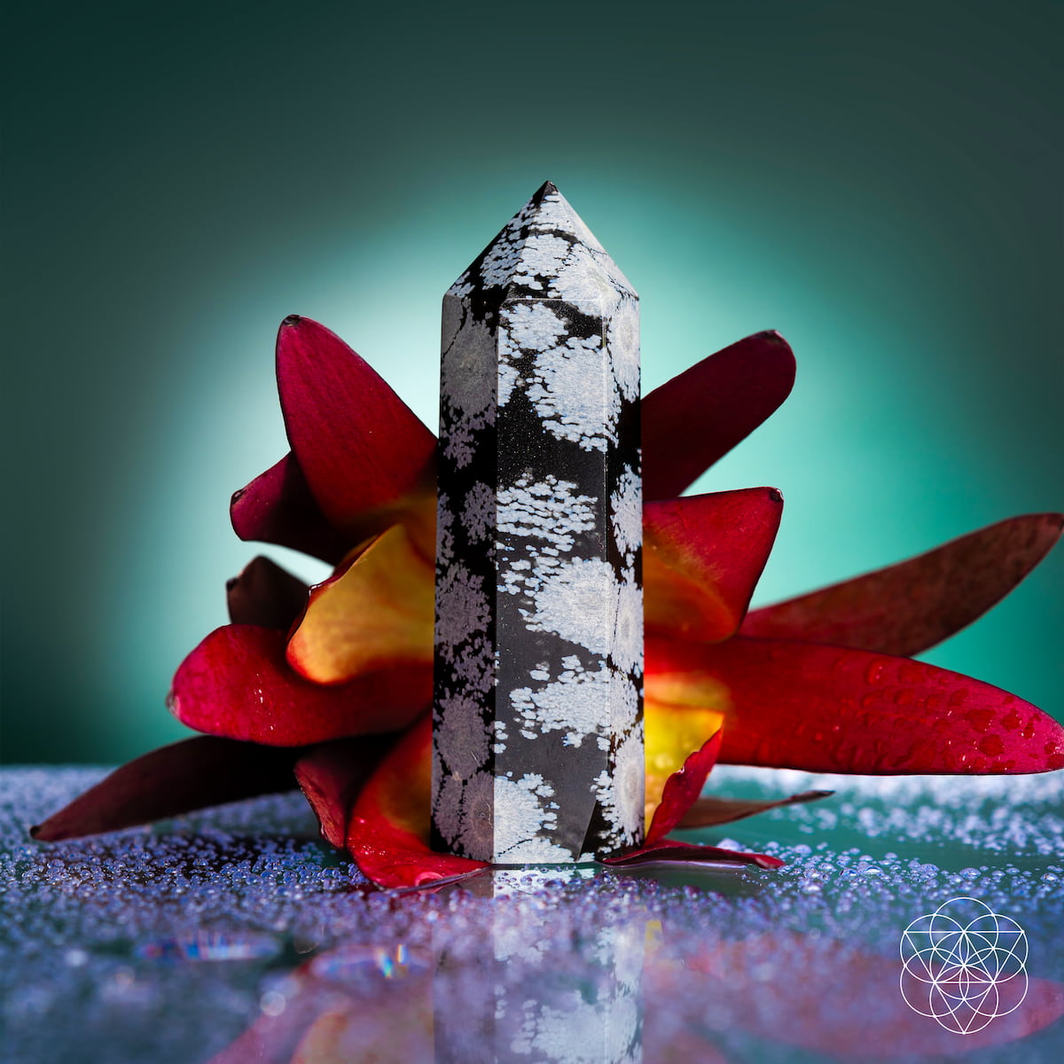 Spiritual Bodyguard - Snowflake Obsidian Point by Conscious Items