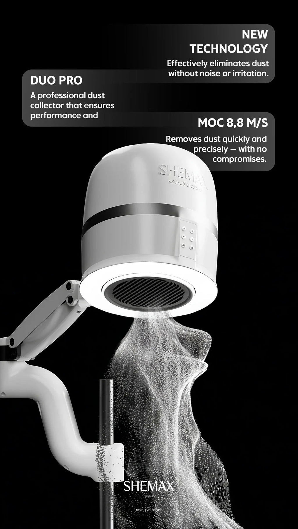 Shemax Duo Pro - Professional nail dust collector by kvadrat store