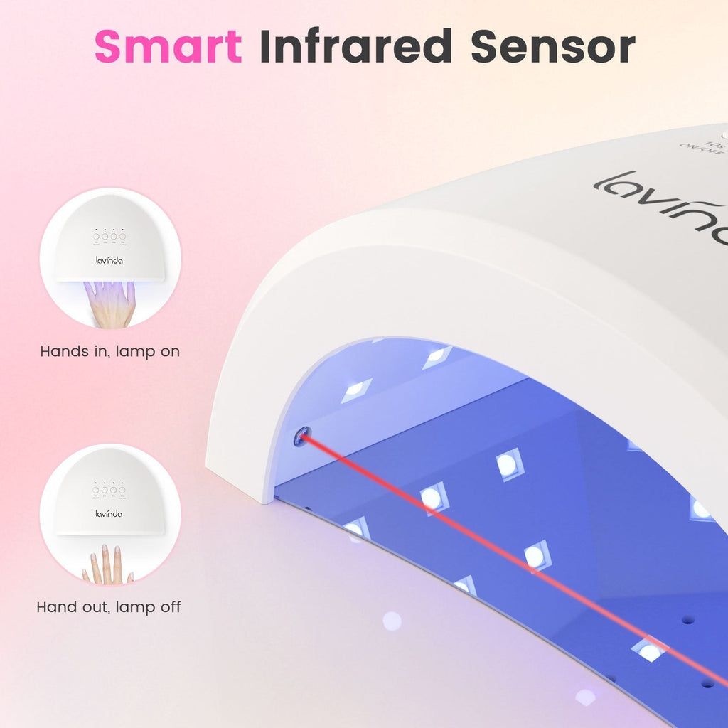 Glow™ Lite Nail Lamp - White - 48W Plug-in UV/LED by Lavinda