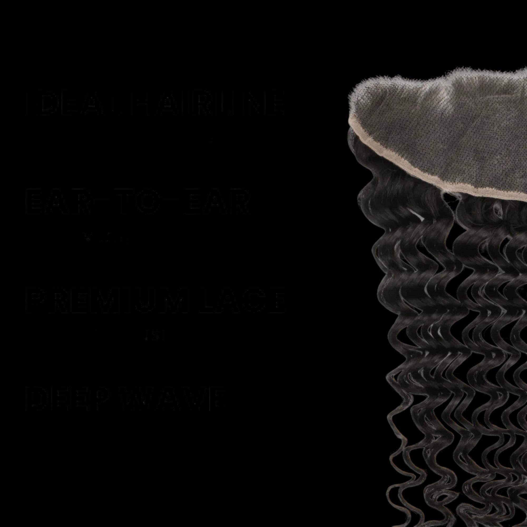 Deep Wave 13x4 HD Lace Human Hair Frontal by Private Label