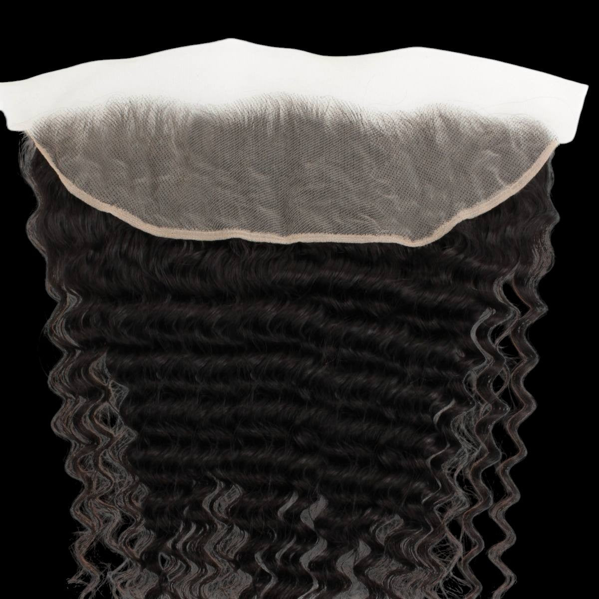 Deep Wave 13x4 Transparent Lace Human Hair Frontal by Private Label