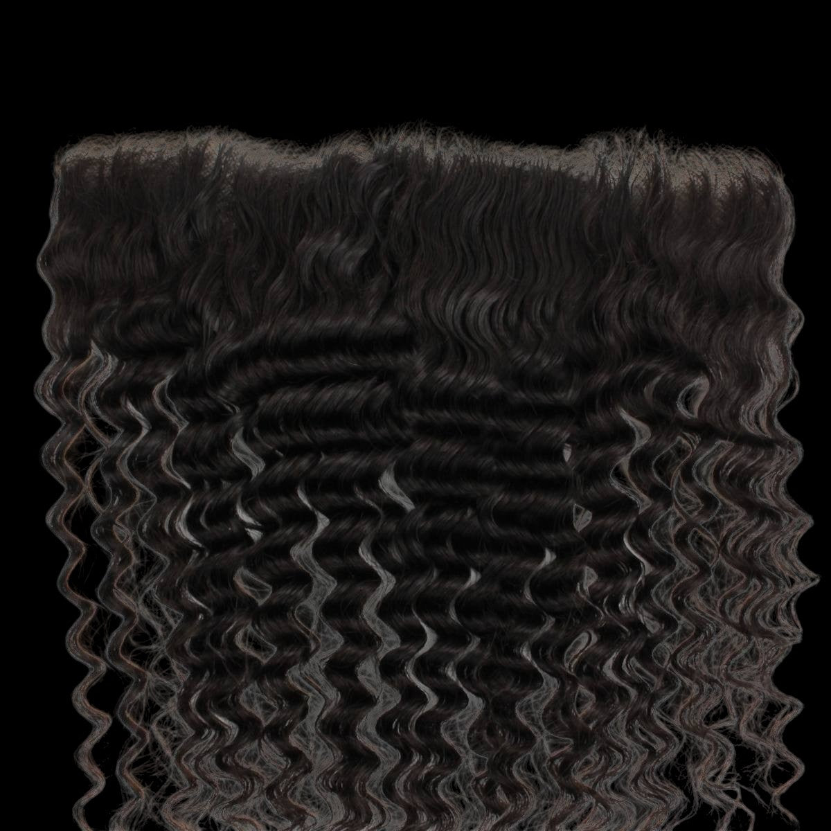 Deep Wave 13x4 Transparent Lace Human Hair Frontal by Private Label