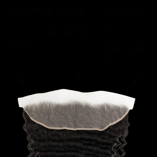 Deep Wave 13x4 Transparent Lace Human Hair Frontal by Private Label