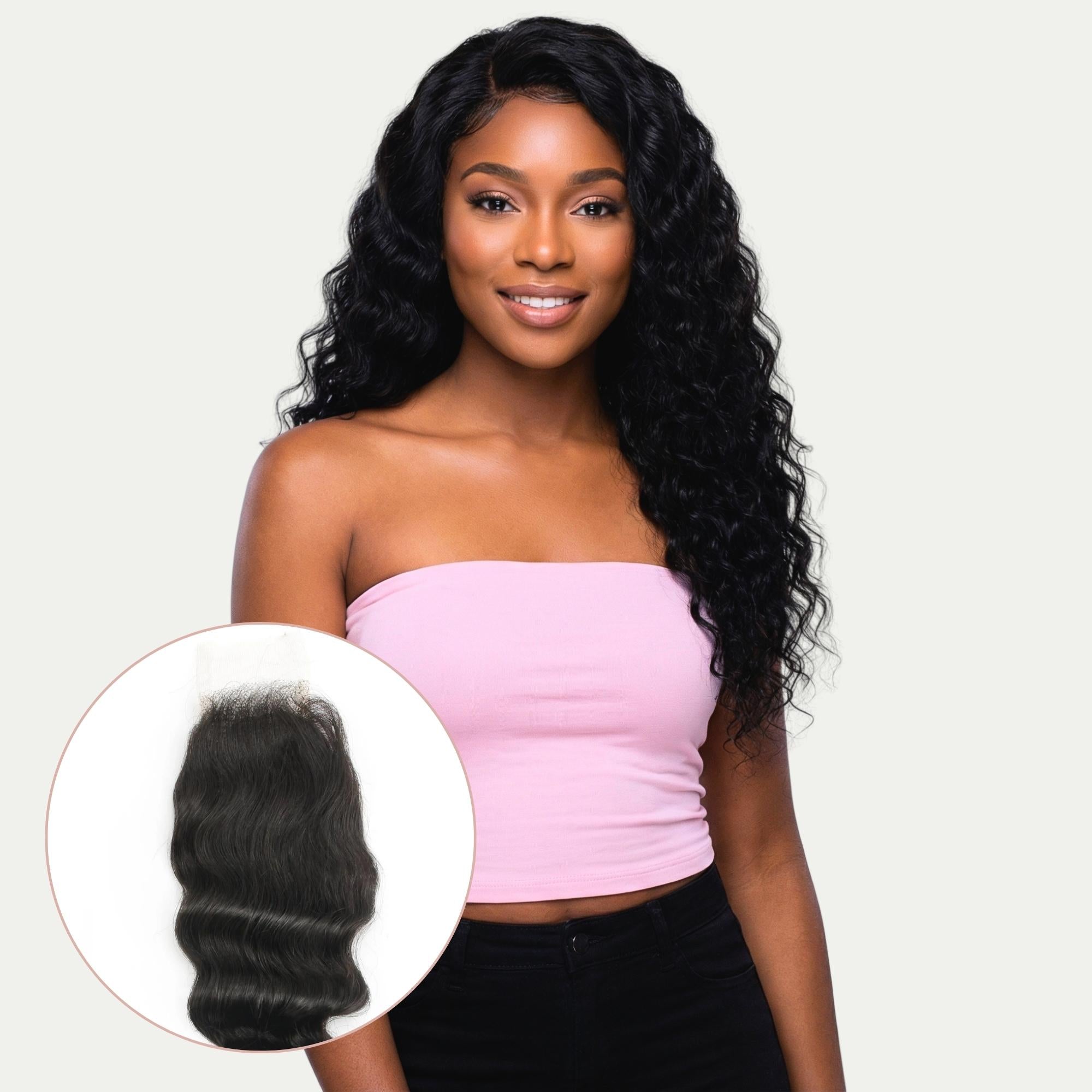 Deep Wave 2x6 HD Lace Human Hair Closure by Private Label