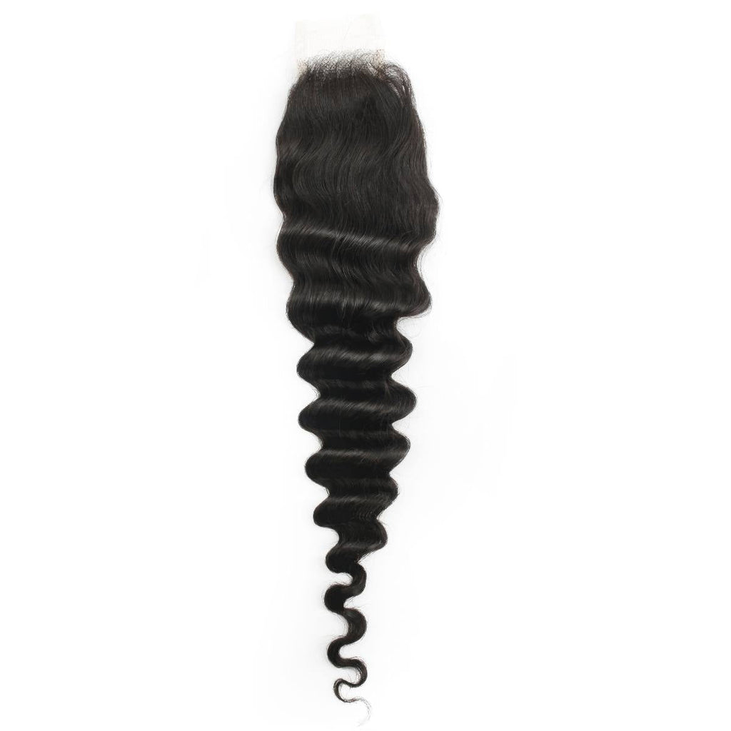 Deep Wave 2x6 Transparent Lace Human Hair Closure by Private Label