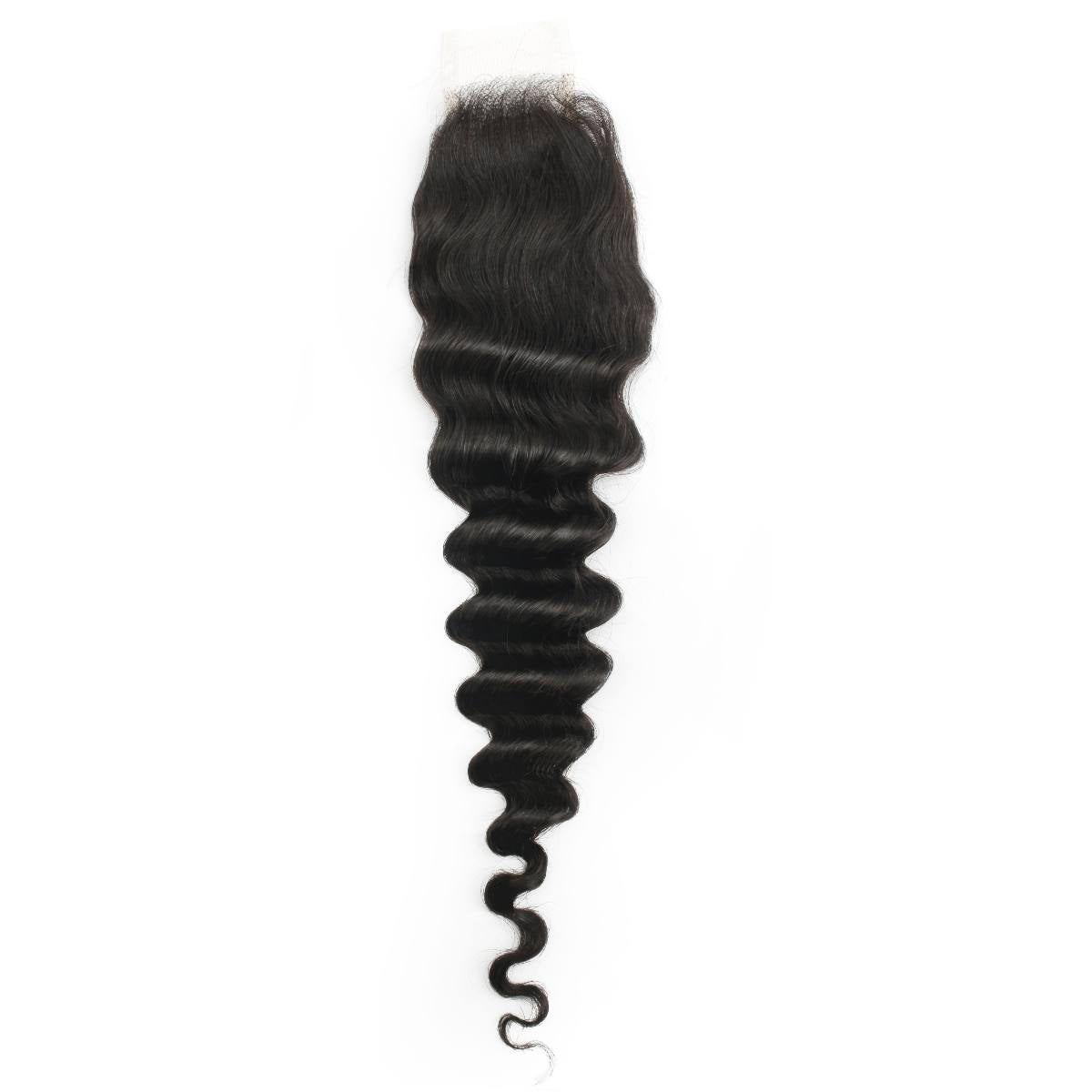 Deep Wave 2x6 Transparent Lace Human Hair Closure by Private Label