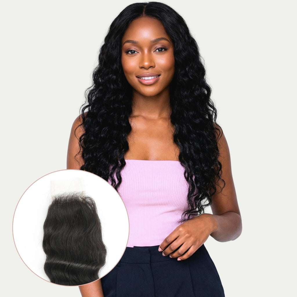 Deep Wave 2x6 Transparent Lace Human Hair Closure by Private Label