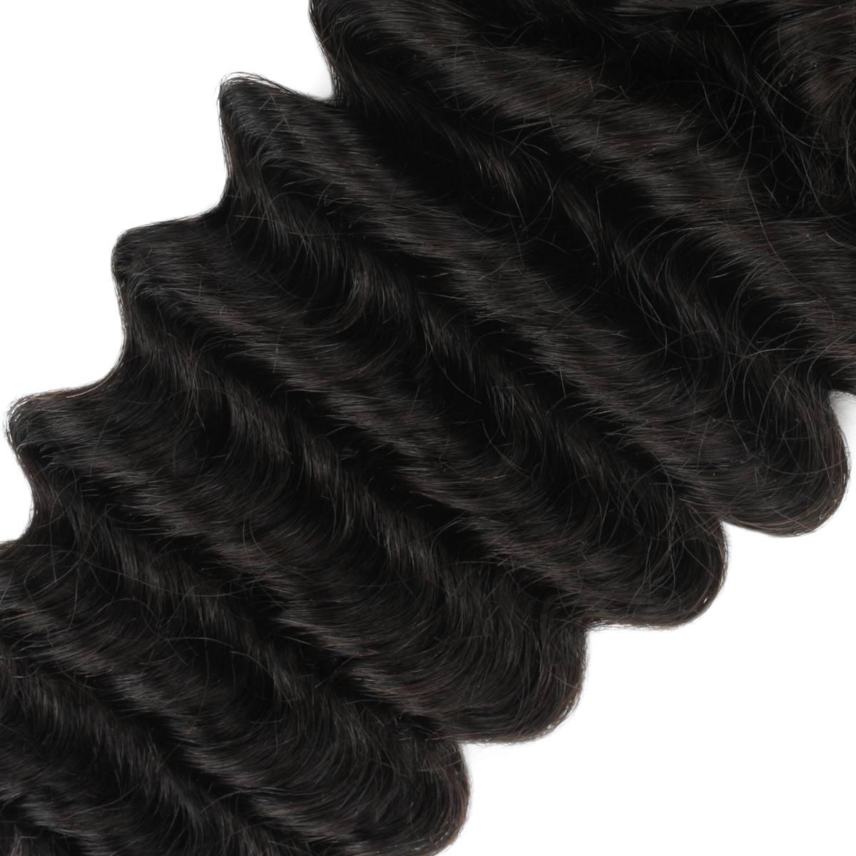 Deep Wave 4x4 HD Lace Human Hair Closure by Private Label