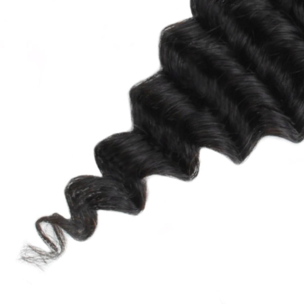Deep Wave 5x5 Transparent Lace Human Hair Closure by Private Label