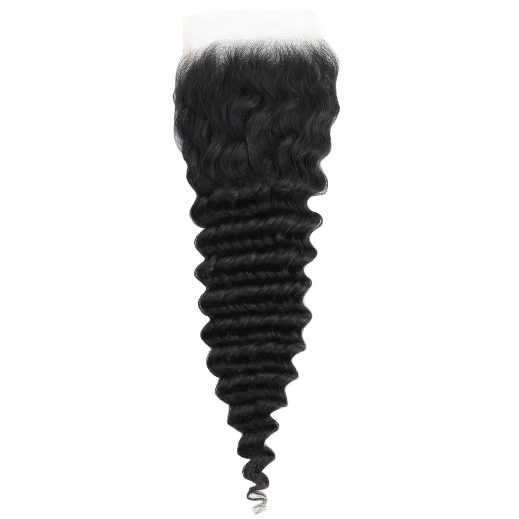 Deep Wave 5x5 Transparent Lace Human Hair Closure by Private Label