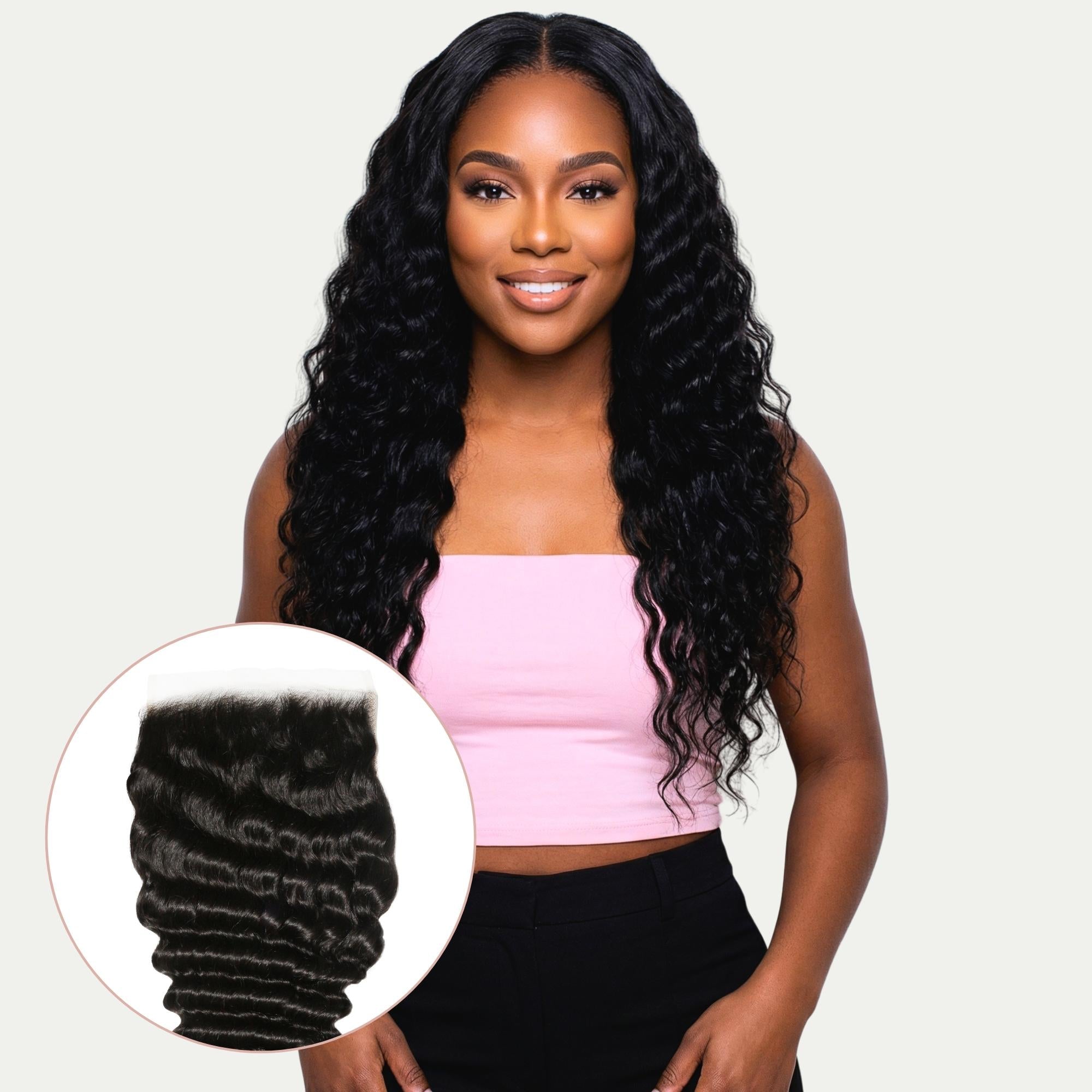 Deep Wave 7x7 HD Lace Human Hair Closure by Private Label