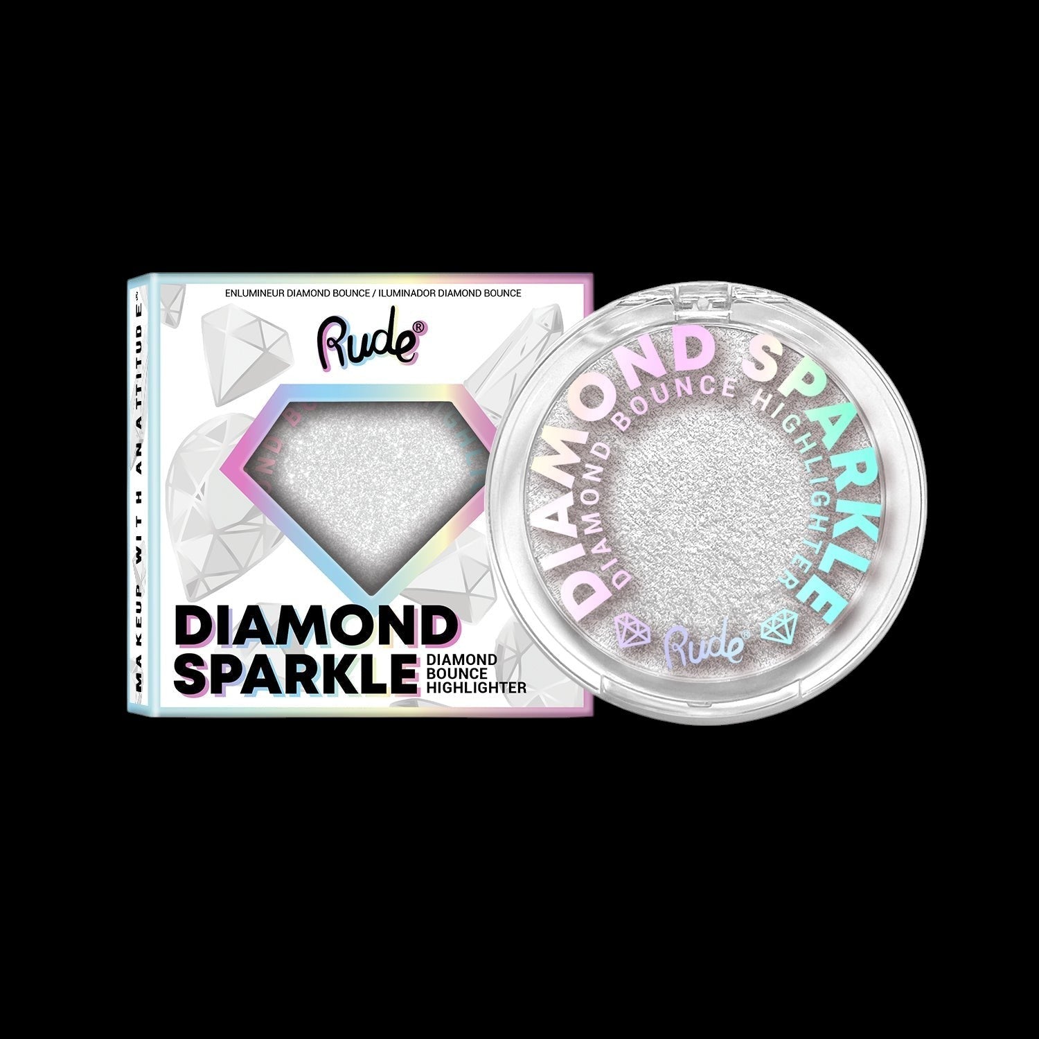 RUDE Diamond Sparkle Diamond Bounce Highlighter - Pearl by VYSN