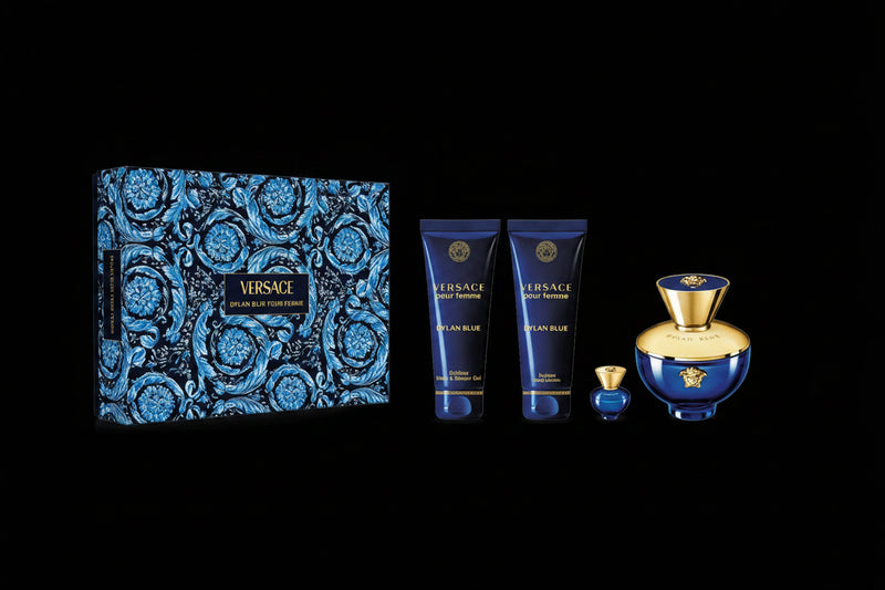 Dylan Blue By Versace For Women 4Pcs Set EDP Spray by perfumesandrea