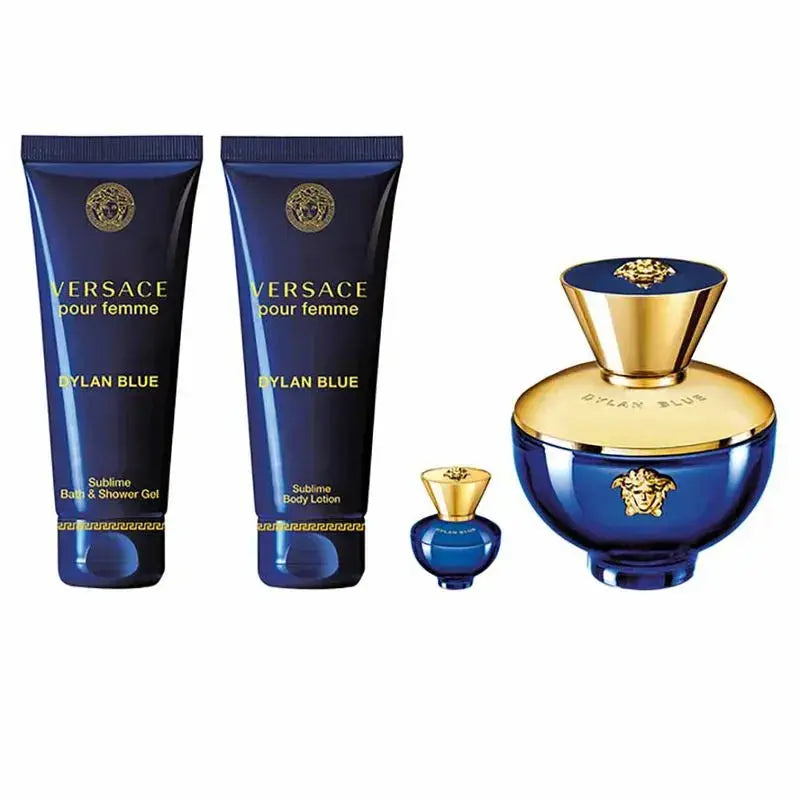 Dylan Blue By Versace For Women 4Pcs Set EDP Spray by perfumesandrea
