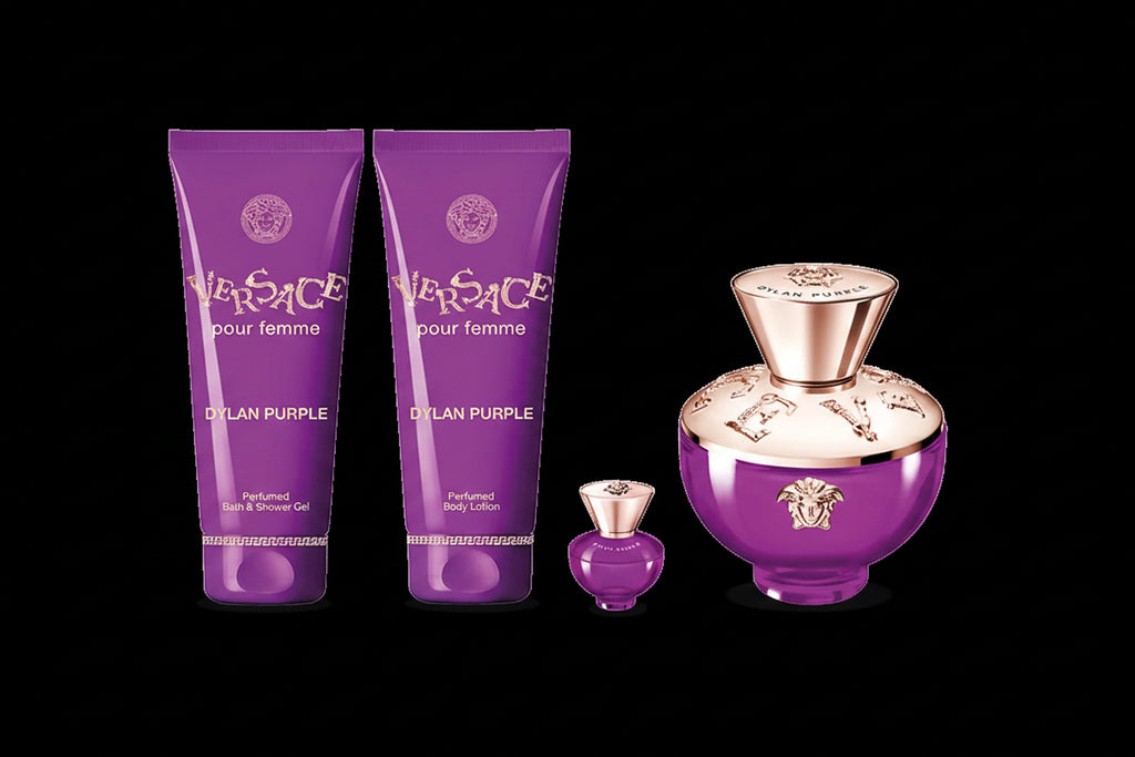 Dylan Purple By Versace For Women 4Pcs Set EDP Spray by perfumesandrea