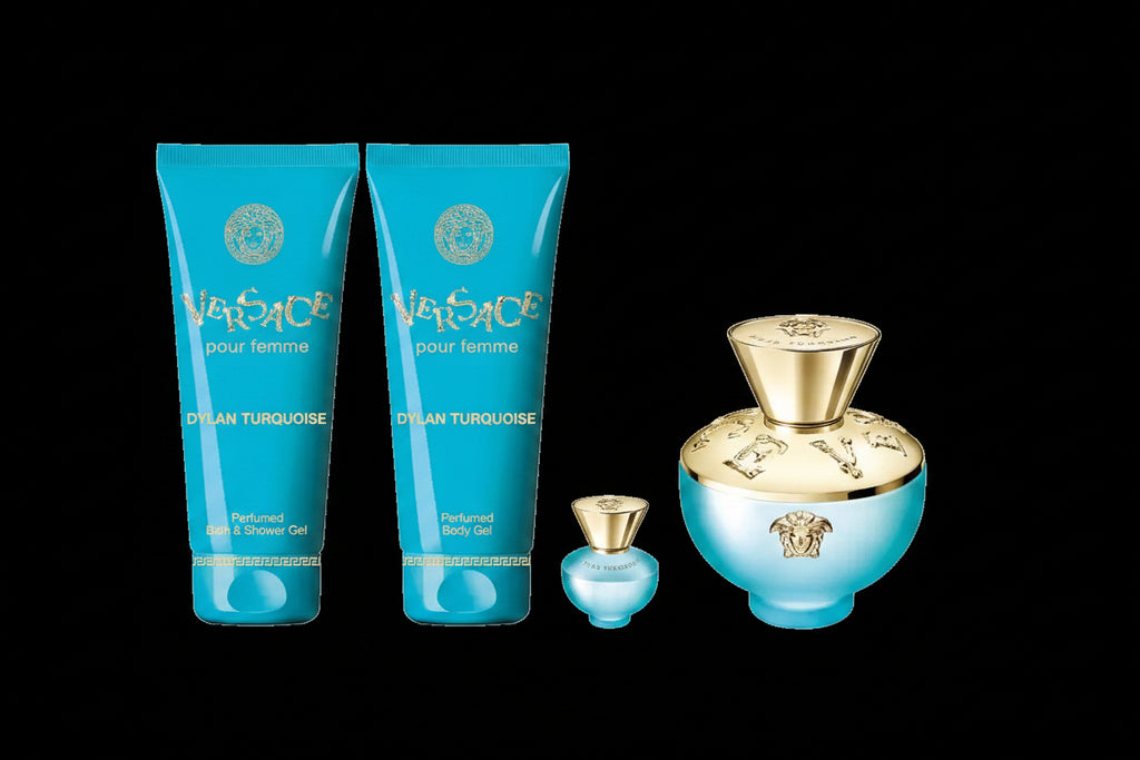 Dylan Turquoise By Versace For Women 4Pcs Set EDT Spray by perfumesandrea