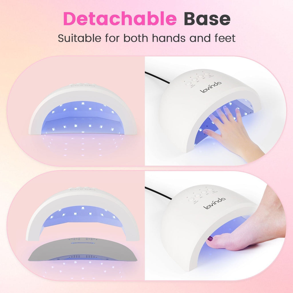 Glow™ Lite Nail Lamp - White - 48W Plug-in UV/LED by Lavinda
