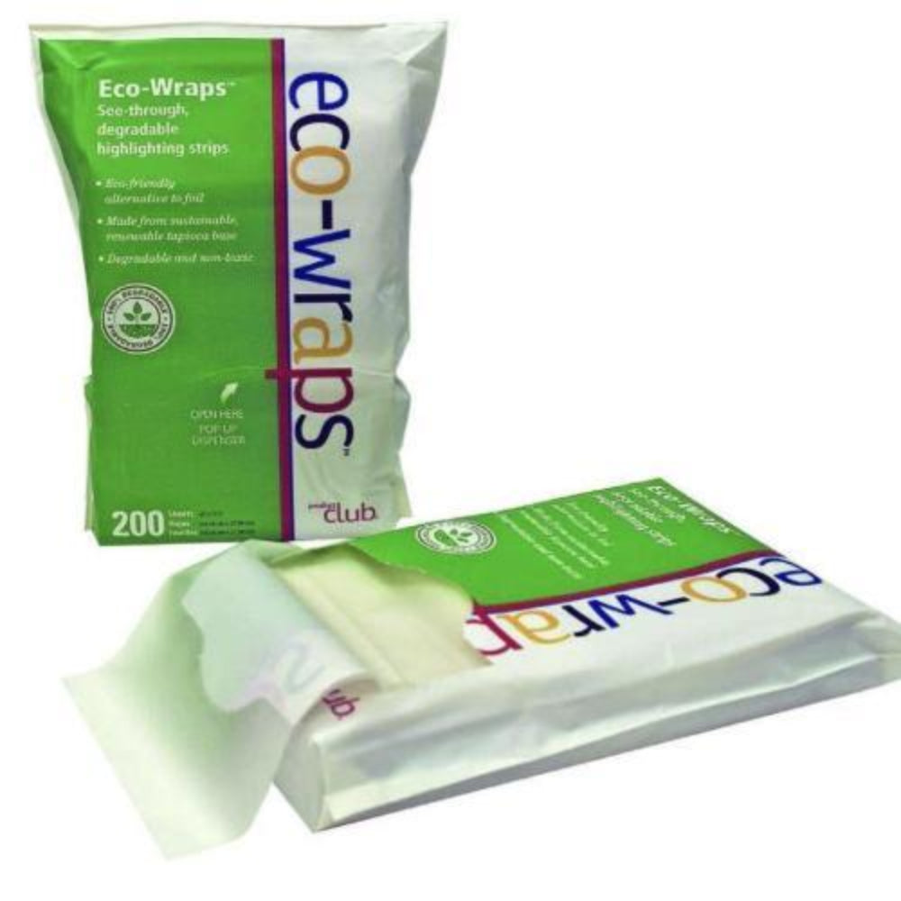 Eco-Wraps See-Through Degradable Highlighting Strips - 200 Sheets by Beauty Supply 123 Outlet