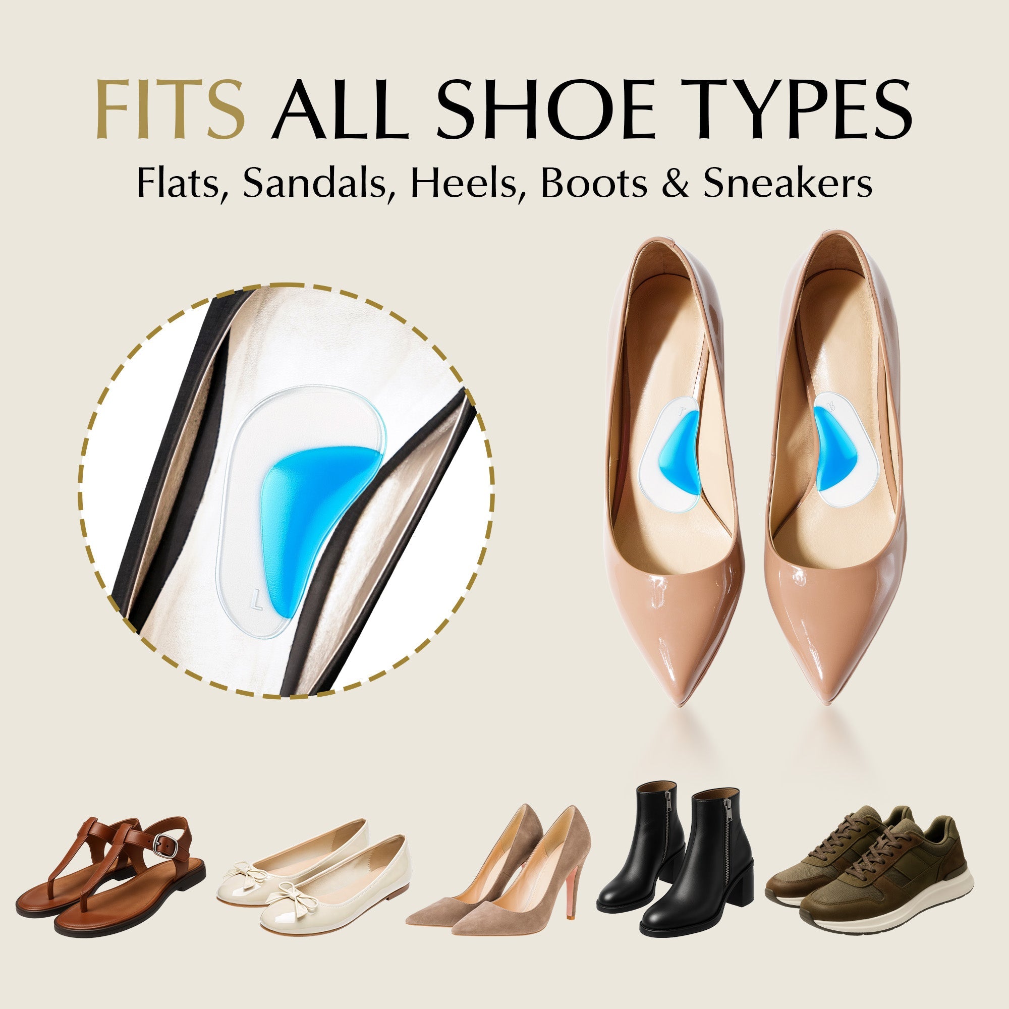 Arch Support Shoe Inserts for Adults & Kids by EpiLynx