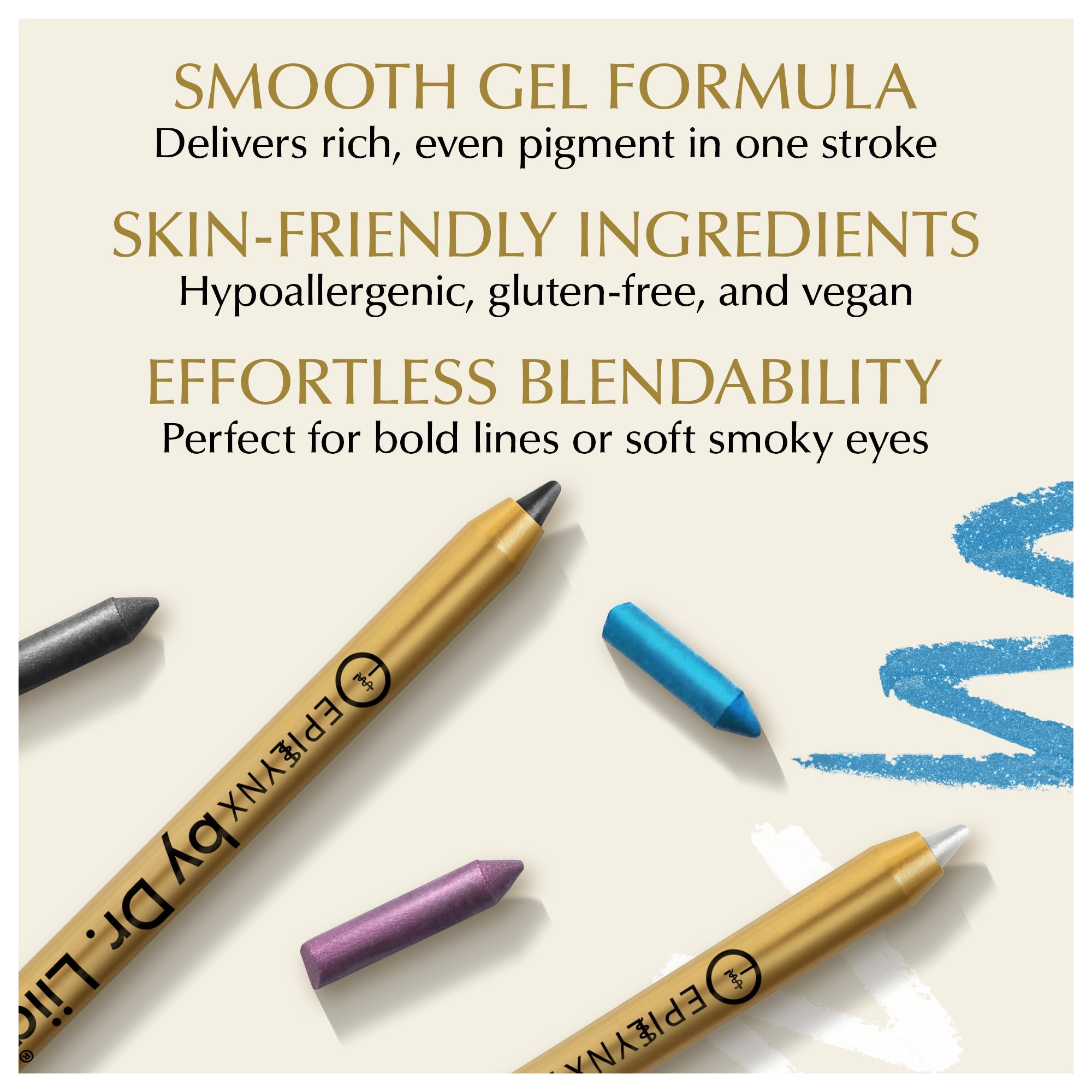 Soft-Glide Kajal Eyeliner Pen – Smudge-Resistant, Comfortable Wear for Sensitive Eyes by EpiLynx