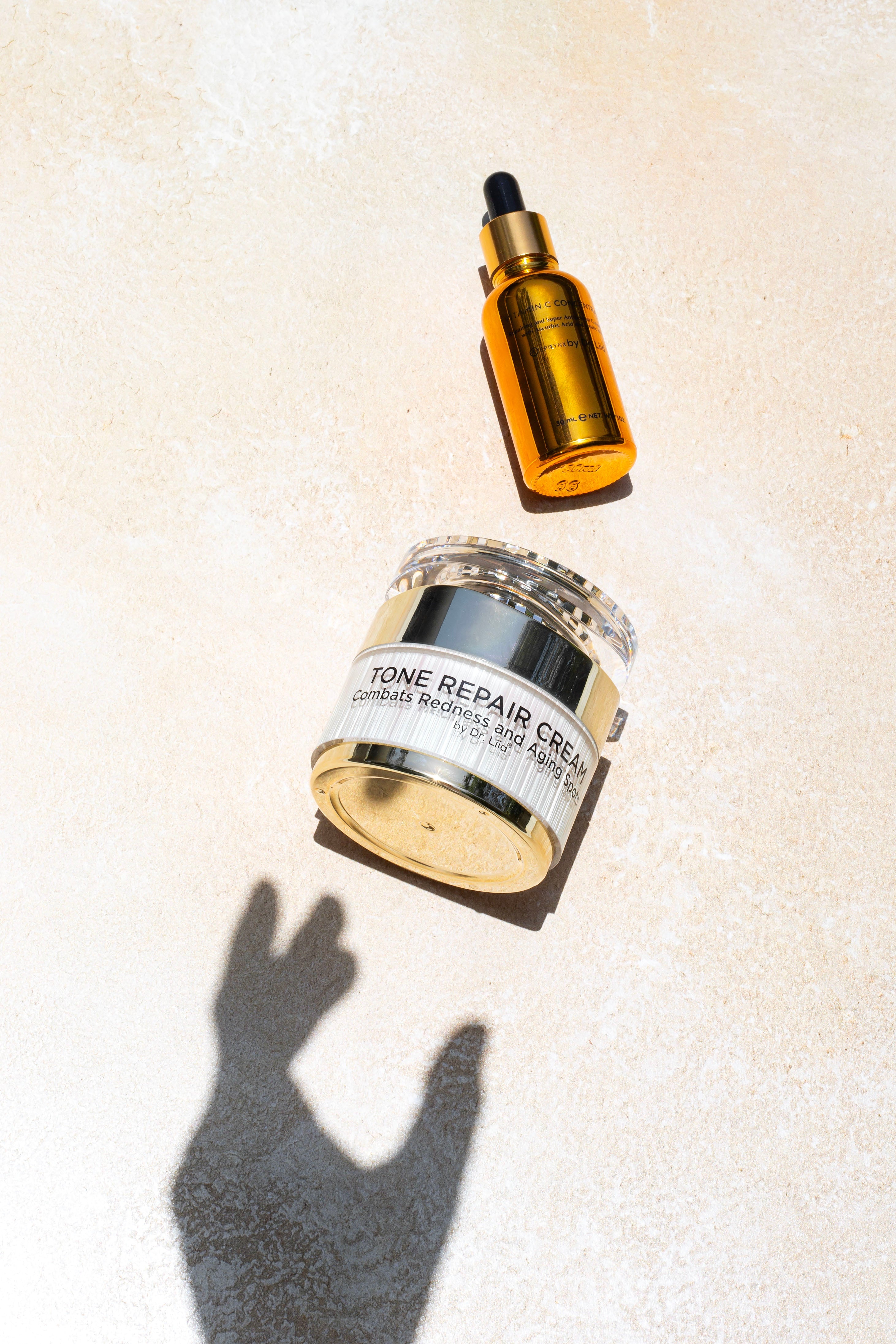 Brightening Vitamin C & Tone Repair Cream Set – Vegan, Gluten-Free Dark Spot & Hyperpigmentation Duo by EpiLynx