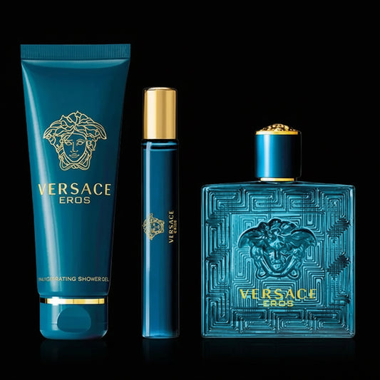 Eros By Versace For Men 3Pcs Set EDT Spray by perfumesandrea