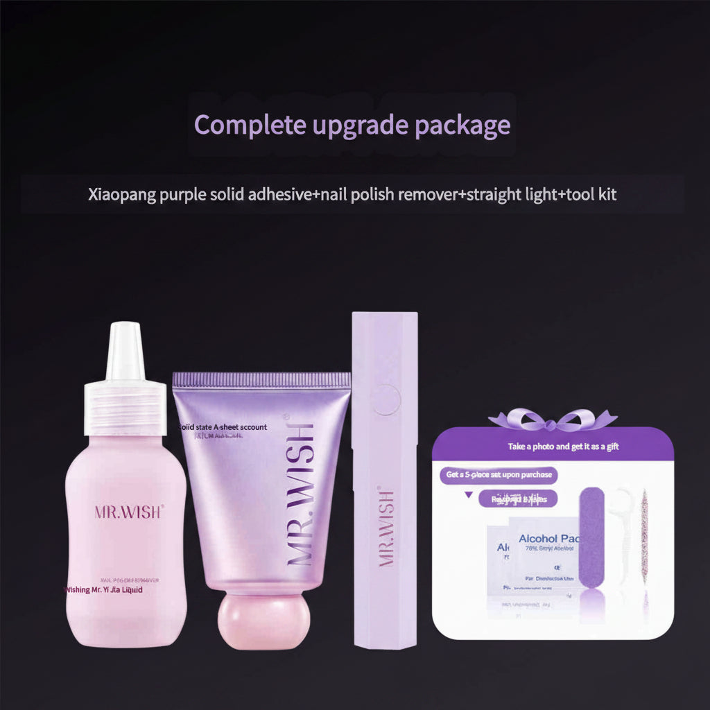 MRWISH nail care product set on a purple background
