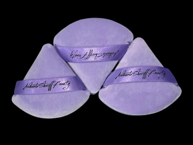 Ashunta Sheriff Beauty Velvet Hypoallergenic Ultra Soft Purple Puffs (3-Pack) by Ashunta Sheriff Beauty