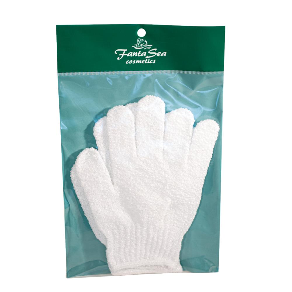 FantaSea Exfoliating Gloves - White by Beauty Supply 123 Outlet