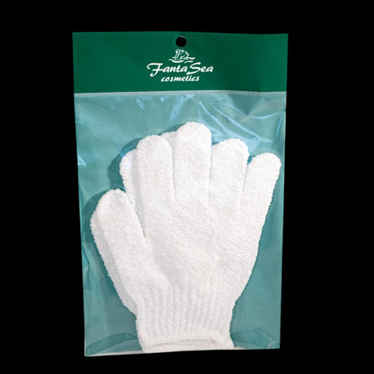 FantaSea Exfoliating Gloves - White by Beauty Supply 123 Outlet