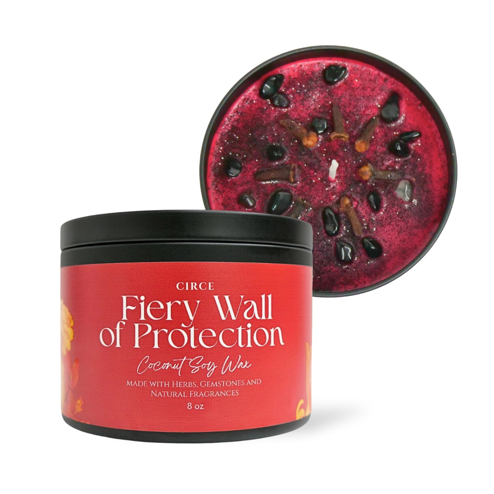 Fiery Protection Candle — 8‑oz Wall of Protection Ritual by Circe Boutique