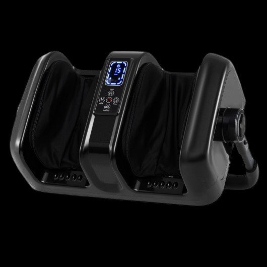 Foot and Calf Massager with Heat Shiatsu Deep Kneading Rolling Smart Electric Leg Massager-Black by VYSN