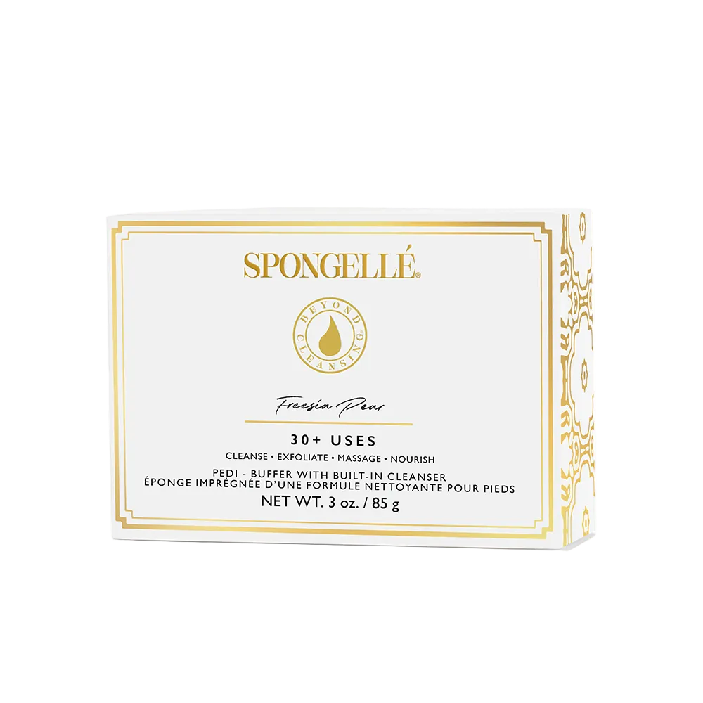 Spongellé foot care product packaging on a white background