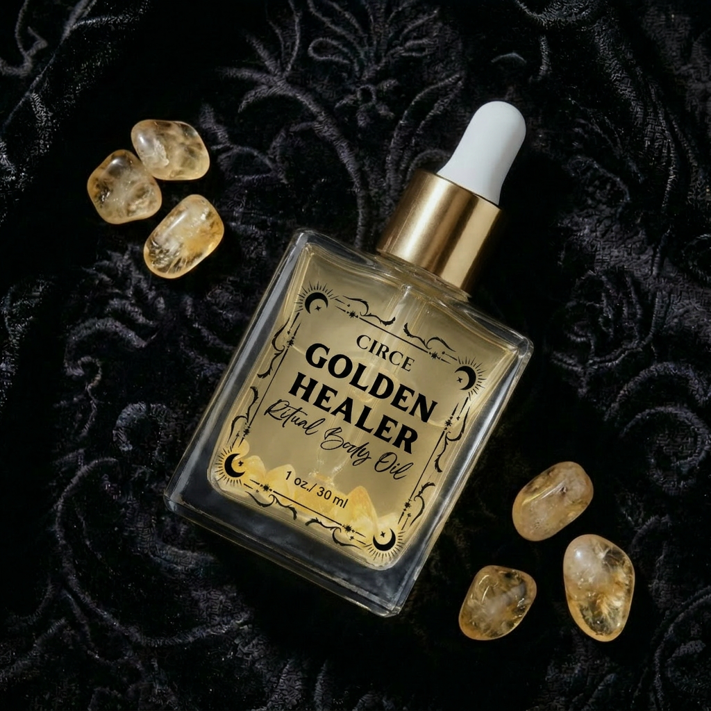 Healing Ritual Body Oil — Lavender & Chamomile Oil with Golden Healer Quartz