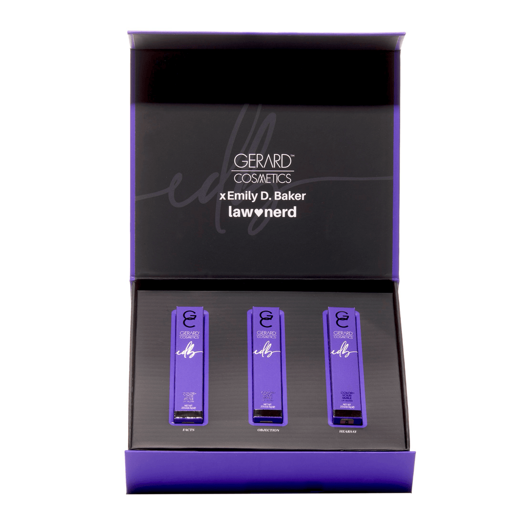 Limited Edition Box Set : Emily D. Baker X Gerard Cosmetics®️ 3 Lip Gloss Set Allegations & Shade Collection by Gerard Cosmetics