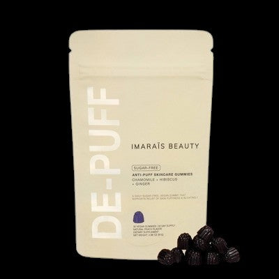 Imarais Beauty De-Puff Anti-Bloat Gummies Vegan and Sugar-Free 30ct - Imperfect Container