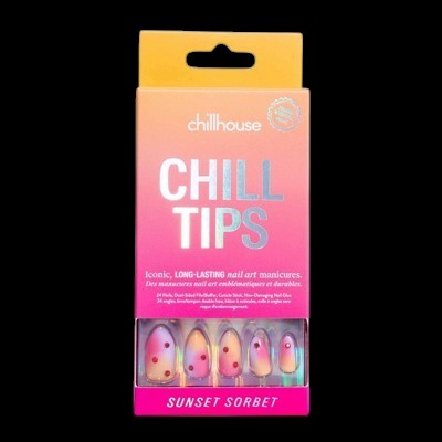 Chillhouse Chill Tips Press-On Fake Nails Sunset Sorbet 24ct - New