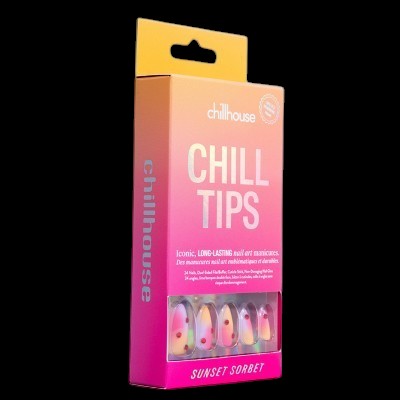 Chillhouse Chill Tips Press-On Fake Nails Sunset Sorbet 24ct - New