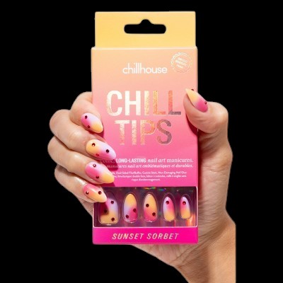 Chillhouse Chill Tips Press-On Fake Nails Sunset Sorbet 24ct - New