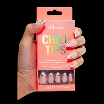 Chillhouse Chill Tips Press-On Fake Nails Cherry Picking 24ct - New