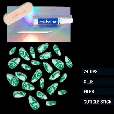 Chillhouse Chill Tips Press-On Fake Nails Shes a Gem 24ct - New