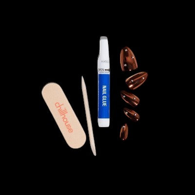 Chillhouse Chill Tips Fake Nails Design Studio Rebel in a Dress 24ct - Imperfect Box